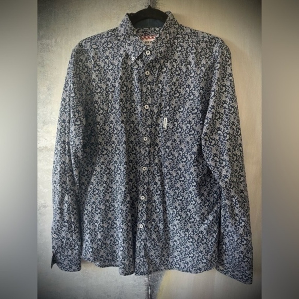 Ben Sherman Paisley Button Down Shirt, L